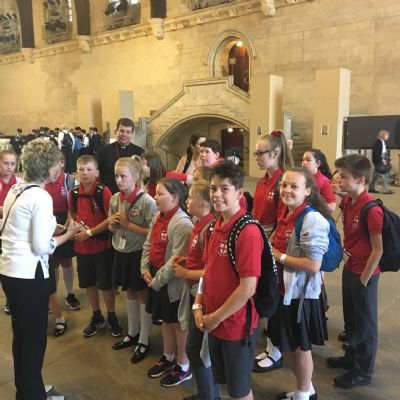 Being welcomed in to the Houses of Parliament